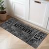 Kitchen Mat, Vintage Wood-Grain “Enjoy Life” Slogan Non-Slip Mat for Tableware, Kitchen, Laundry Room, and Home Decor