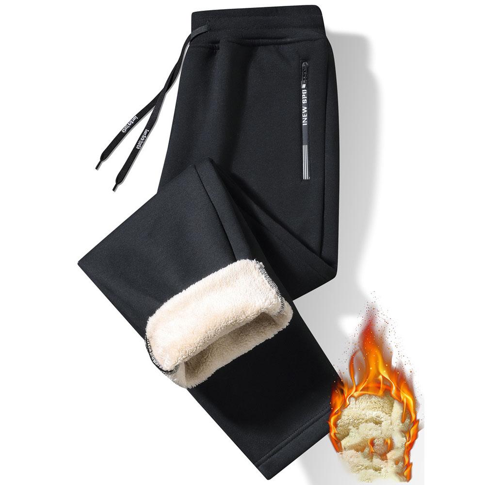 Jesień i Zima Moda Sportowa Plus Polar Grube Ciepłe Spodnie Męskie Casualowe Luźne Wygodne Duży Rozmiar Spodnie M-7XL