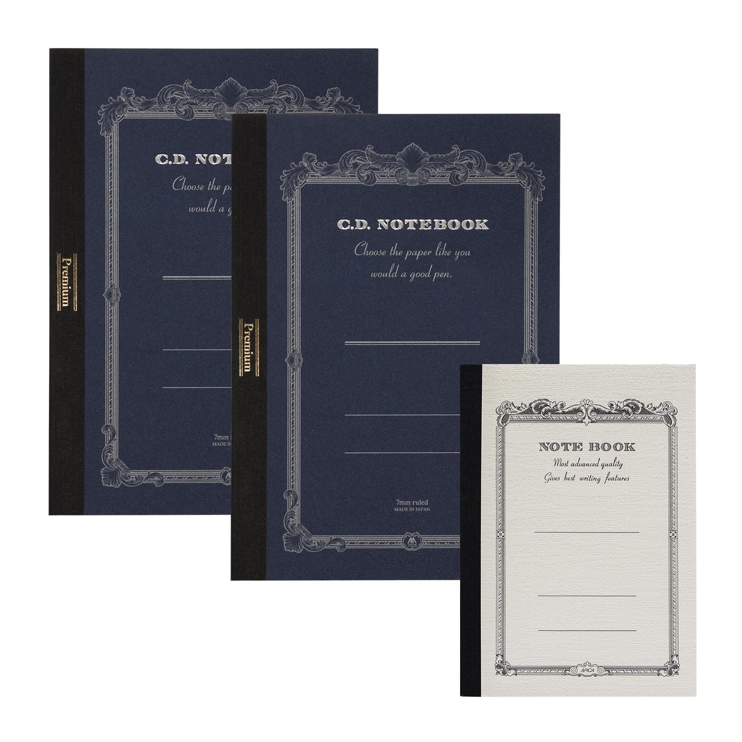 

Apica Premium CD Horizontal Includes 2 CDA6 CDS07T Notebook, Ruled, A5, CDS90Y, Notebooks, синий