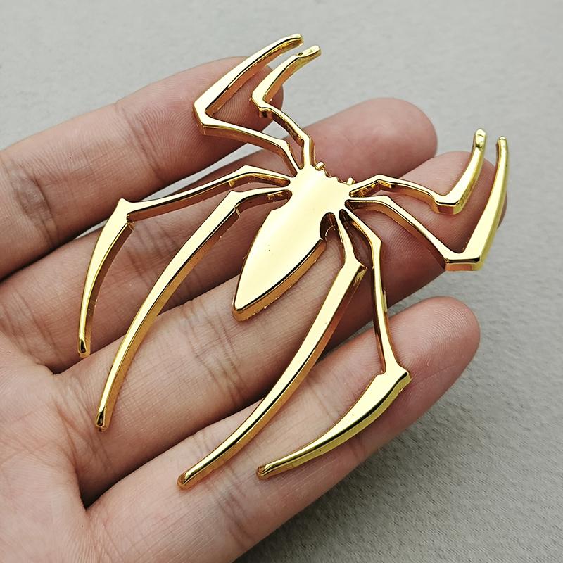 3D Metal Car Sticker Spider Bat Logo Chrome Badge Auto Emblem Decal Car Styling Decoration Auto Exterior Universal Accessories