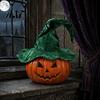 Full Color Matte Witch Hat for Women, Large Ruched Velvet Wizard Twisted Halloween Party Headwear Party, Cosplay Costume, Stage Performance Accessory