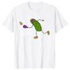 Lustiges Gurken-Pickleball-Grafik-T-Shirt Baumwolle T-Shirt Locker Kurzarm Streetwear