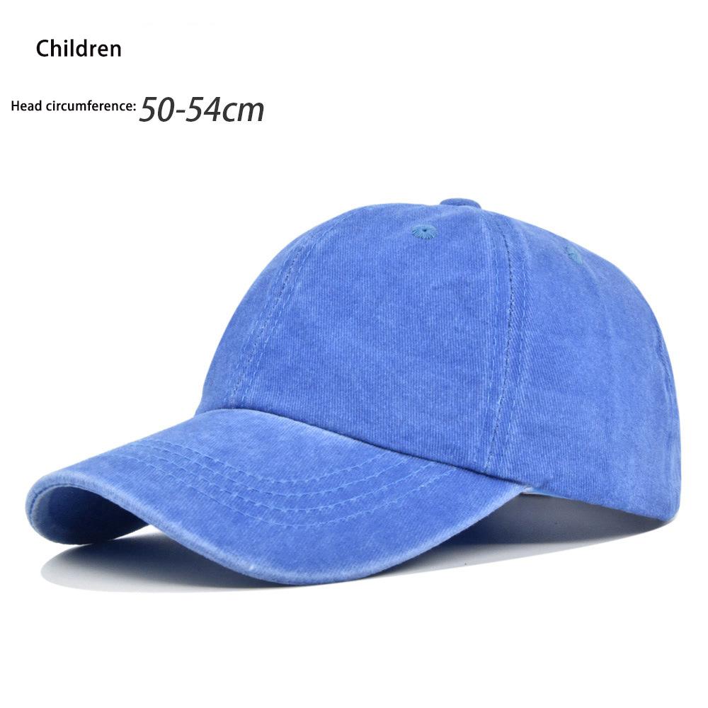 New Solid Children Summer Cap Women Ponytail Baseball Cap Hats Men Baseball Cap Cotton Outdoor Simple Vintage Visor Casual Cap