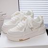 Women's Fashion Platform Sneakers Height Increasing Knit Mesh Comfortable Lightweight Casual White Shoes Autumn  New Trendy