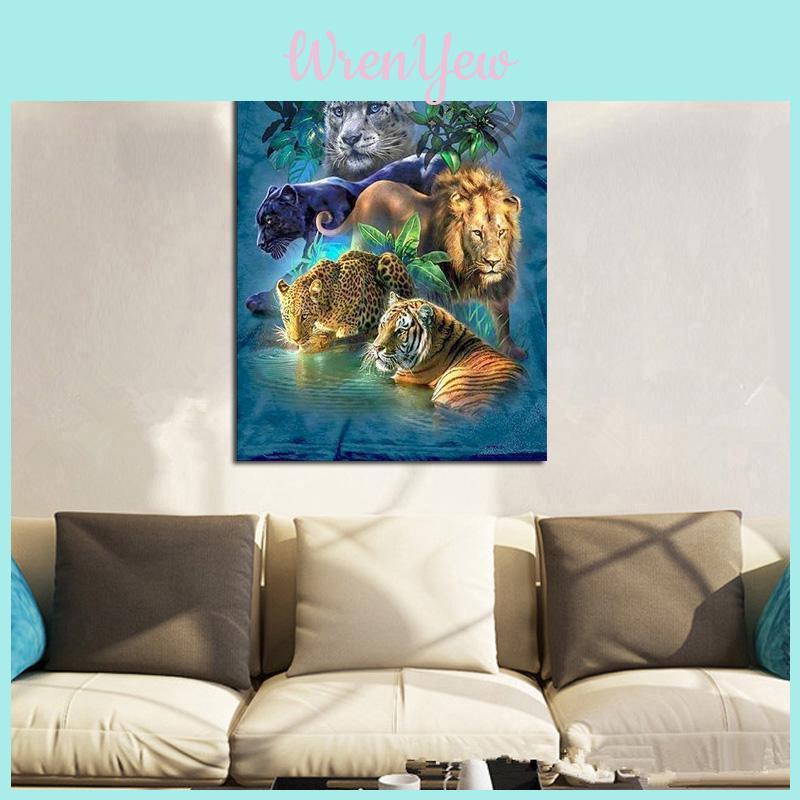Exquisite 30x40cm Diy Dimond Painting With Four Holy Beasts Full Drill Canvas