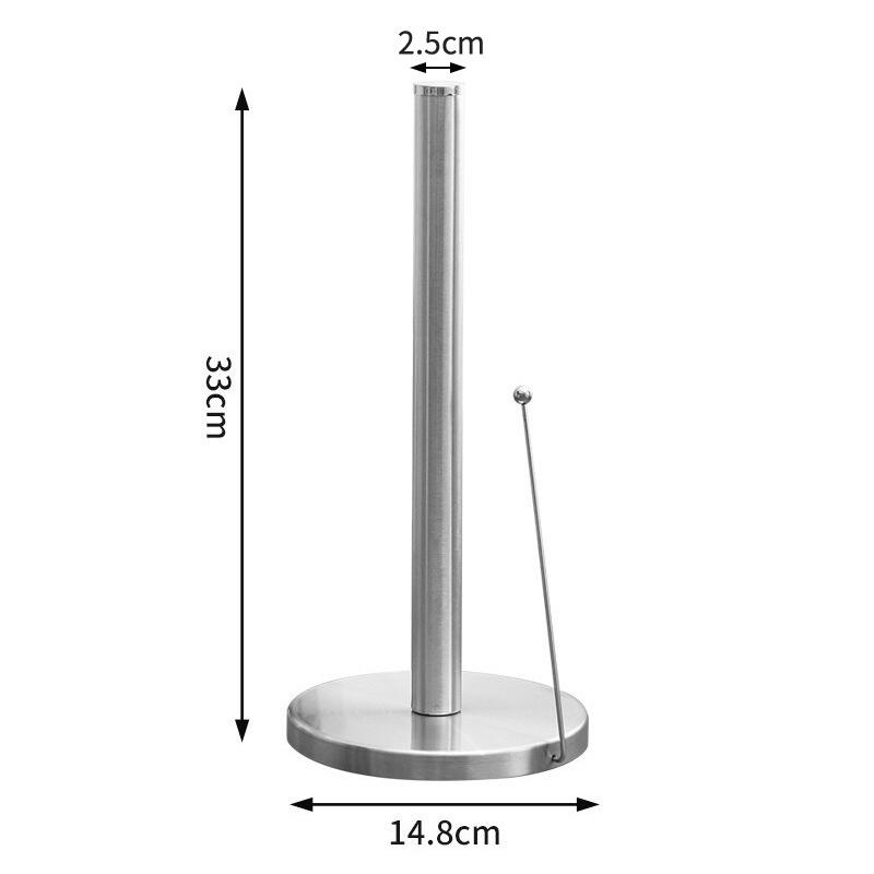 Space-Saving Roll Paper Stainless Steel Kitchen Holder Vertical Roll Paper Holder Cling Film Holder Tissue Storage Rack