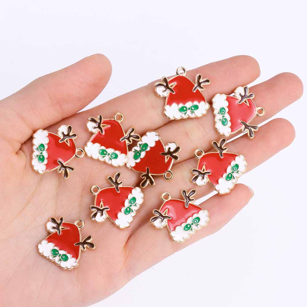 10Pcs Shiny Snowflake Charms Jewelry Making Women's Zircon Necklace Earrings Party Gift Festival Clavicle Chain Jewelry Pendant