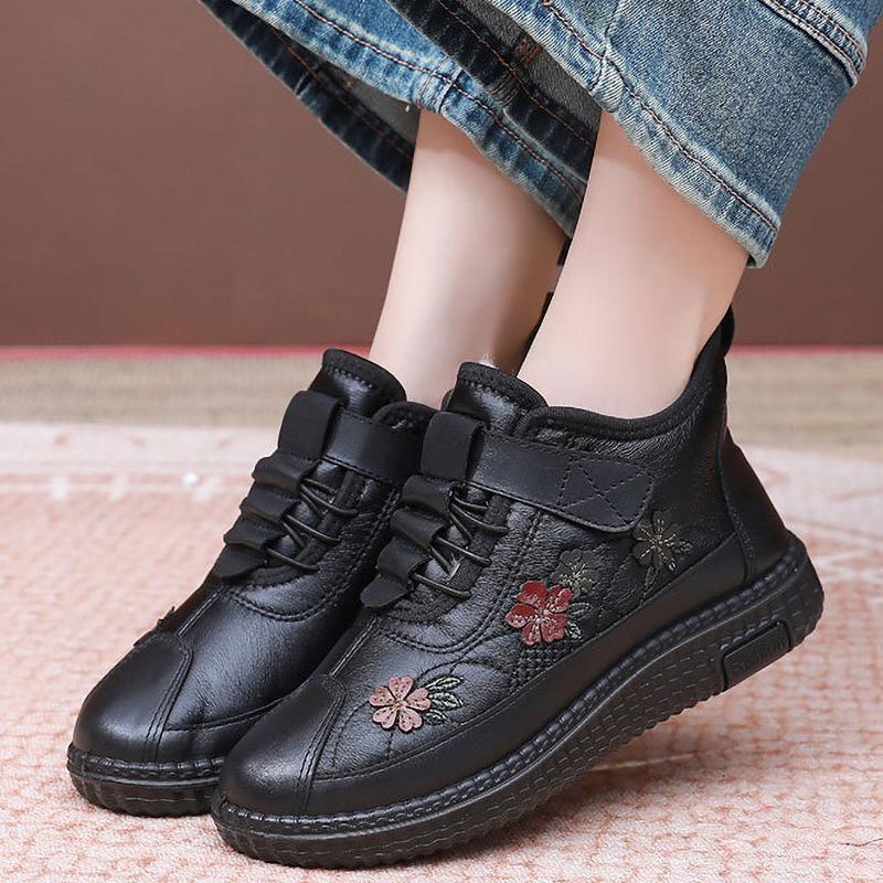 Boots Women's Winter Warm Shoes Lightweight Winter Women's Flat Soft Women