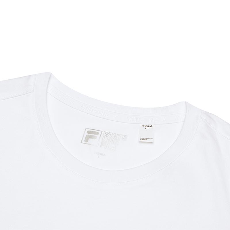 Fila White Series Simple Casual Solid Color Breathable T-Shirt Men Tops F11M513102F-WT