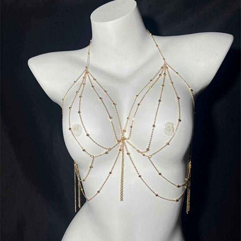 Sexy luxury full diamond chain, geometric butterfly fashion heavy industry, nightclub, high-end European and American sparkling diamond body chain