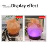 Night Light Romantic Glare Free Interesting Color Salt Lamp Changing Natural with Wooden Base Crystal