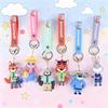 Cute  Zootopia Keychain Pvc Cartoon Character Judy Nick Chief Bogo Keyring Hanging Couples Bag Decoration Festival Gift
