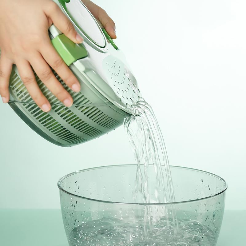 KEMORELA Vegetables Salad Spinner Lettuce Vegetable Dehydrator Greens Washer Drainer Crisper Strainer For Washing Drying Leafy