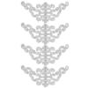4pcs Gold & Sliver Trimming DIY Applique Patches Iron On Fabric Stickers  DIY Craft Decoration