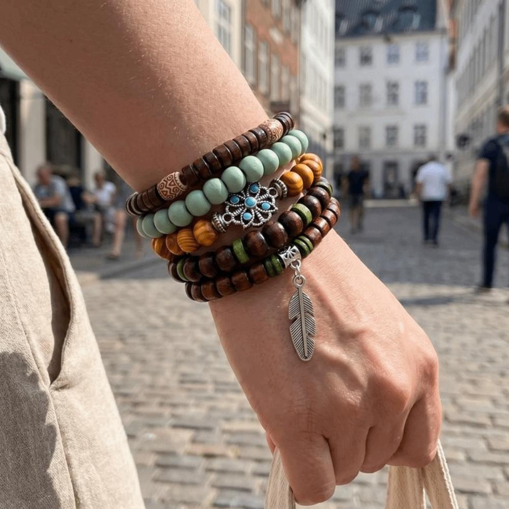 Bohemia Multi-Layer Bracelet Handmade Stretch Bracelet Fashionable Retro Bracelet  Gift