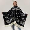 European and American Style Women's Tassel Shawl Pullover Cape Knitted Pashmina Winter Warm Wraps Large Cloak