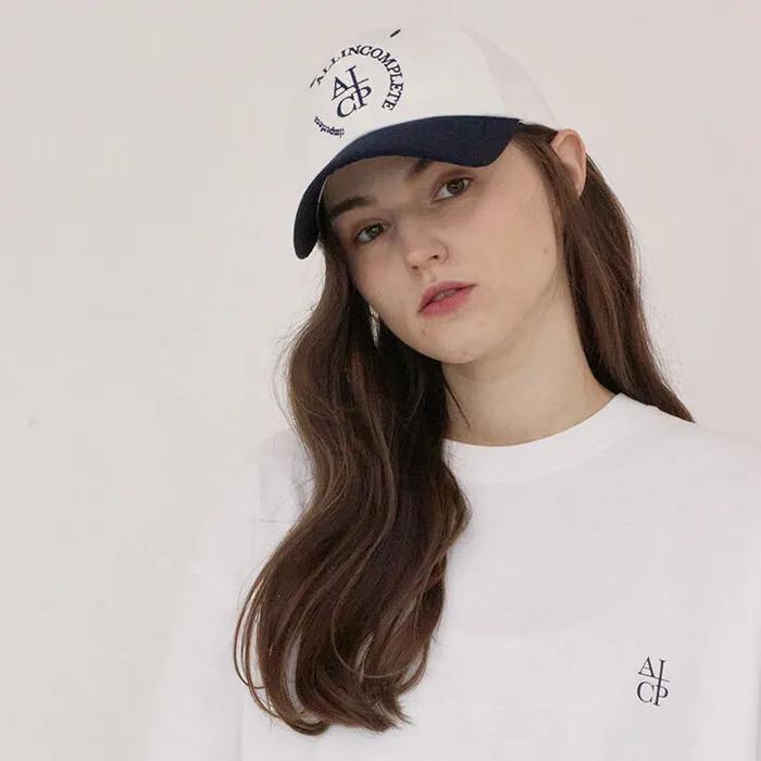 Round Logo Ball Cap (Navy&White)