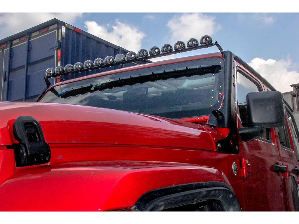 In-Stock 52/50-Inch Metal Light Bracket for JL Wrangler Windshield A-Pillar Roof