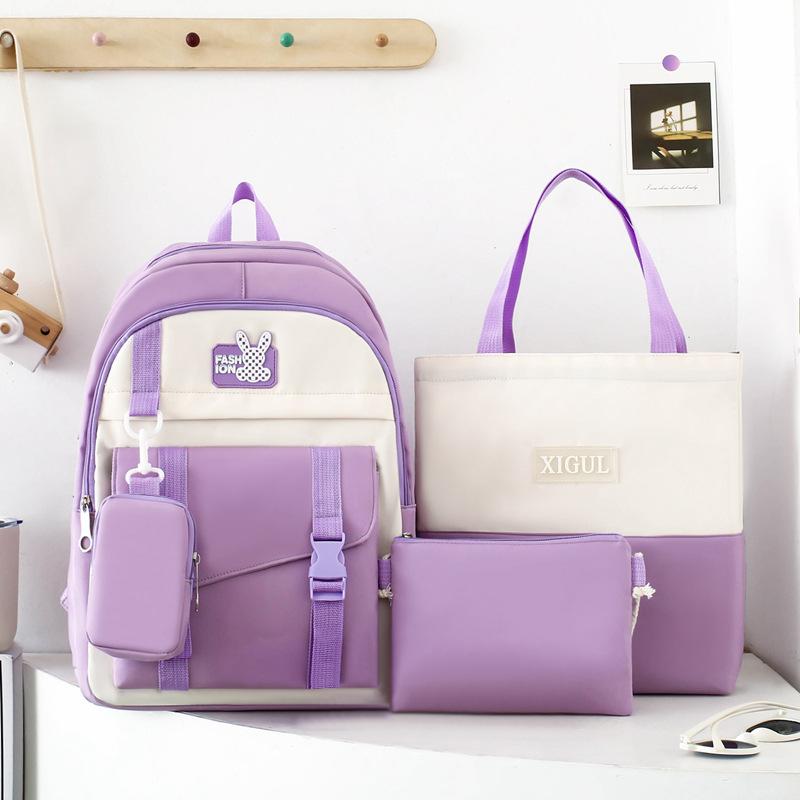 School Bag High School Large Capacity Durable Student Backpack Color Matching High Value Girls Backpack Fashion
