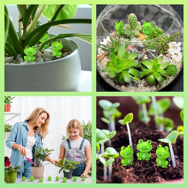 40 Stück Mini-Grüne Plastikfrösche Kleine Froschfigur Winzige Frösche Zum Verstecken Feengarten Miniaturpuppenhaus Heimdekoration Partyzubehör