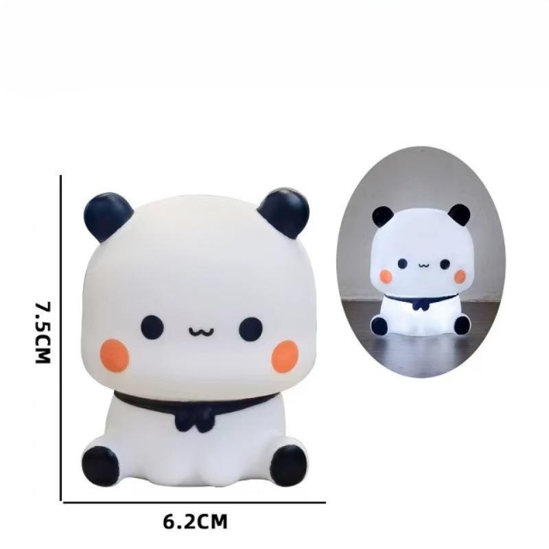 Kawaii Panda Led Night Light Lamp Cute Cartoon Pat Lamp Animal Bedroom Decorative Living Room Dolls Gifts Kids Baby Night Light
