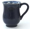 Maeken, Kyoto Ware, Kiyomizu Ware, Shiho Kiln, Blue Lacquered Arabesque Mug, D4-11 Blue