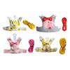 Comfortable Small Animal Harness Rope with Lovely Pattern Walking Vest Leash for Small Pet Outdoor Activity Essential