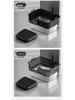 Semi-Enclosed Stainless Steel Cat Litter Box with High Walls, Splash and Leak Resistant, Large Top-Entry Design.