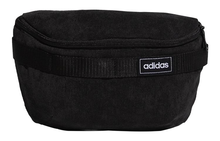 Adidas Zip Closure Corduroy Sling Bag, Fanny Pack Regular Unisex Black GE1226