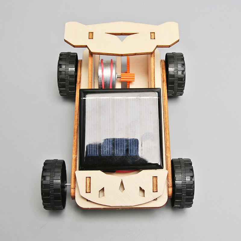 Solar Car Lunar Exploration Vehicle Children's Diy Hand-Assembled Model Diy 3d Wooden Puzzle Science And Education Toys