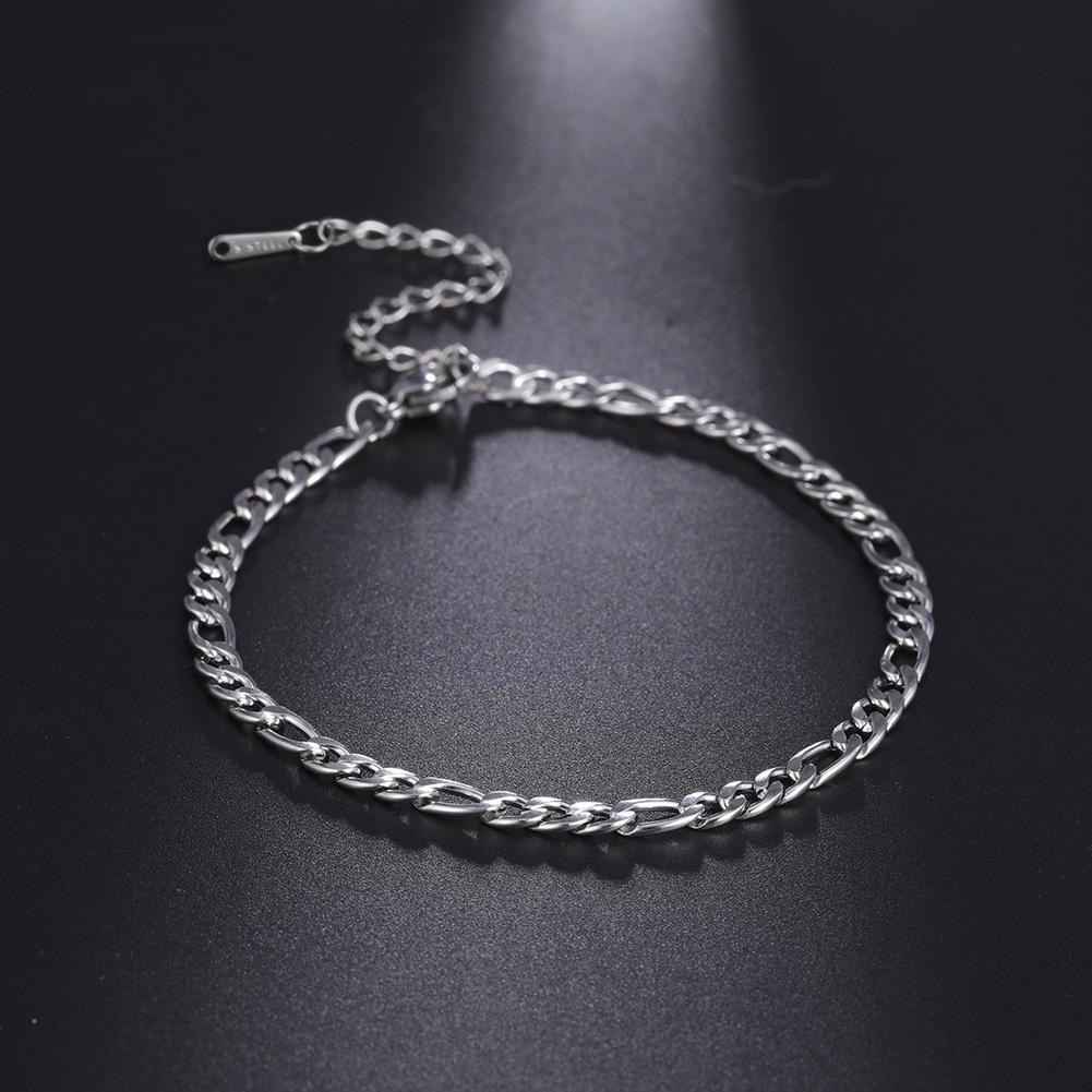 Stainless Steel Gold Chain Bracelet Heart Beaded Couple Bracelets Wrist Jewelry Gift for Women Men