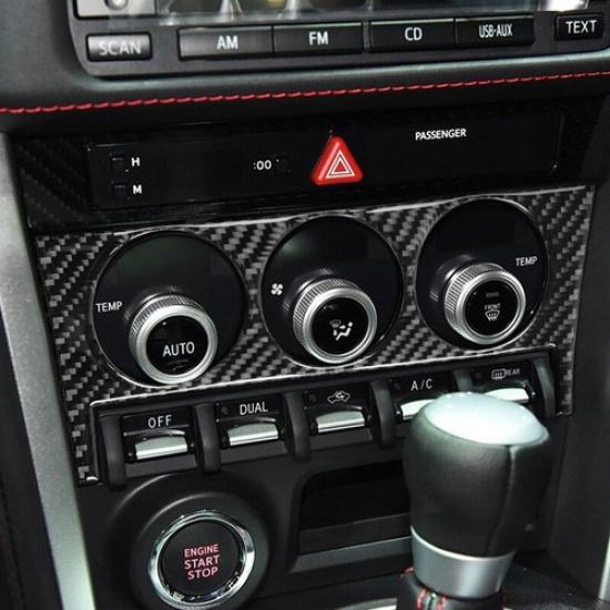Carbon Fiber Console AC Control Panel Cover For Toyota 86 Subaru BRZ 2017-