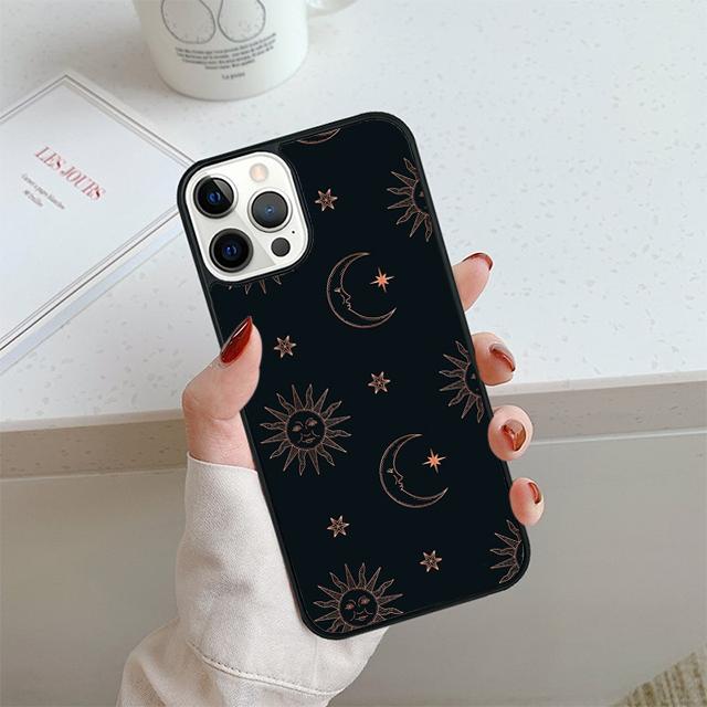 Sonne und Mond Gesicht Handyhülle Für iPhone 17 Air 13 12 14 15 16 Hülle Für Apple 14 15 16 Pro Max Plus Coque