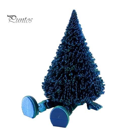 Decorative Figurine for Christmas Tree Figure, Flexible Movable Joints 3D Printed Figure Ornament, Creative Festive Atmosphere Desktop Display
