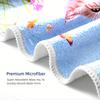 Cute Cat Cartoon Beach Towel Large Soft Absorbent Polyester Towel For Swimming Travel Camping Machine Washable Rectangular Shape
