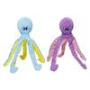 Plush Octopus Dog Toy Squeaky Crinkle Paper Chew Toy Interactive Soft Stuffed Puppy Teething Toy for Tug-of-War Small Medium Large Dogs
