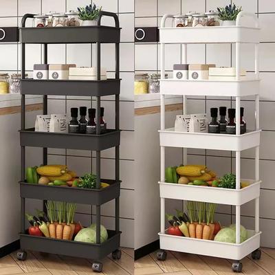 Mobiler Bücherregalwagen, Haushalts-Küchenorganisatoren und Lagerregal, Badezimmerwagen mit Rädern, Wohnzimmer-Snackregale