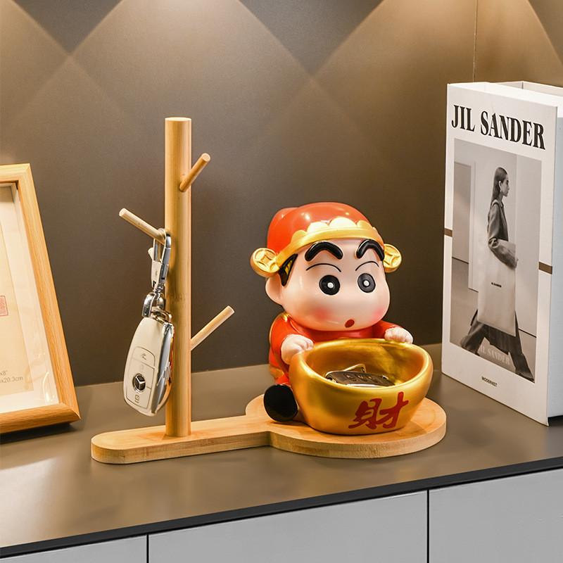 Crayon Shinchan God Of Wealth Resin Organizer With Cartoon Design For Home Decor And Gift