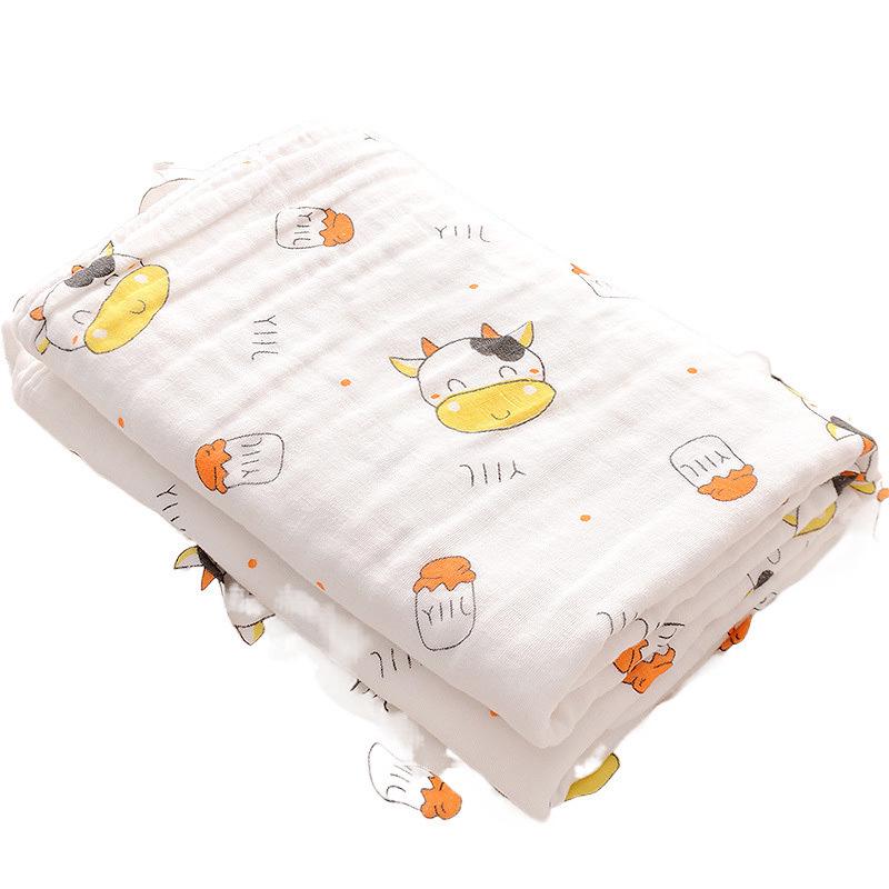 Pure Cotton Baby Bath Towel - Newborn Swaddle Sheet