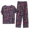 Women's Pajamas Short Sleeve Long Pants Loungewear Button Cardigan Set