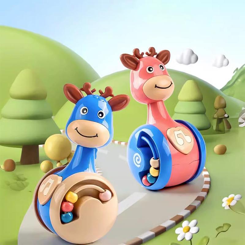 Roly Poly Baby Spielzeug 6 bis 12 Monate, Kippfiguren Wobbler Spielzeug für Baby Jungen Mädchen - Perfekt zum Klettern lernen & Früherziehung