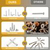 1060 carbon steel wood screw classification kit, self tapping screw set, screws, various flat head screws M2 4/5/6/8/10/12/16/20