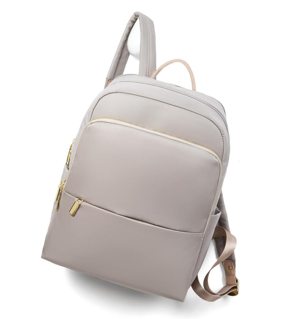 Damen Geschäftsrucksack, 14-Zoll Laptop-Rucksack, Lässig, A4-Format, Für den Weg zur Arbeit, Wasserdicht, Leicht, Reisen, Diebstahlschutz, CC2107 (Schwarz)