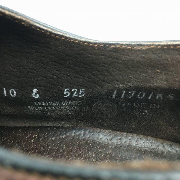 Vintage UFCW Union Made in USA Long Wingtip Shoes Brown Size 10E (27.5-28.0) O'Sullivan Heel Men's(USED)