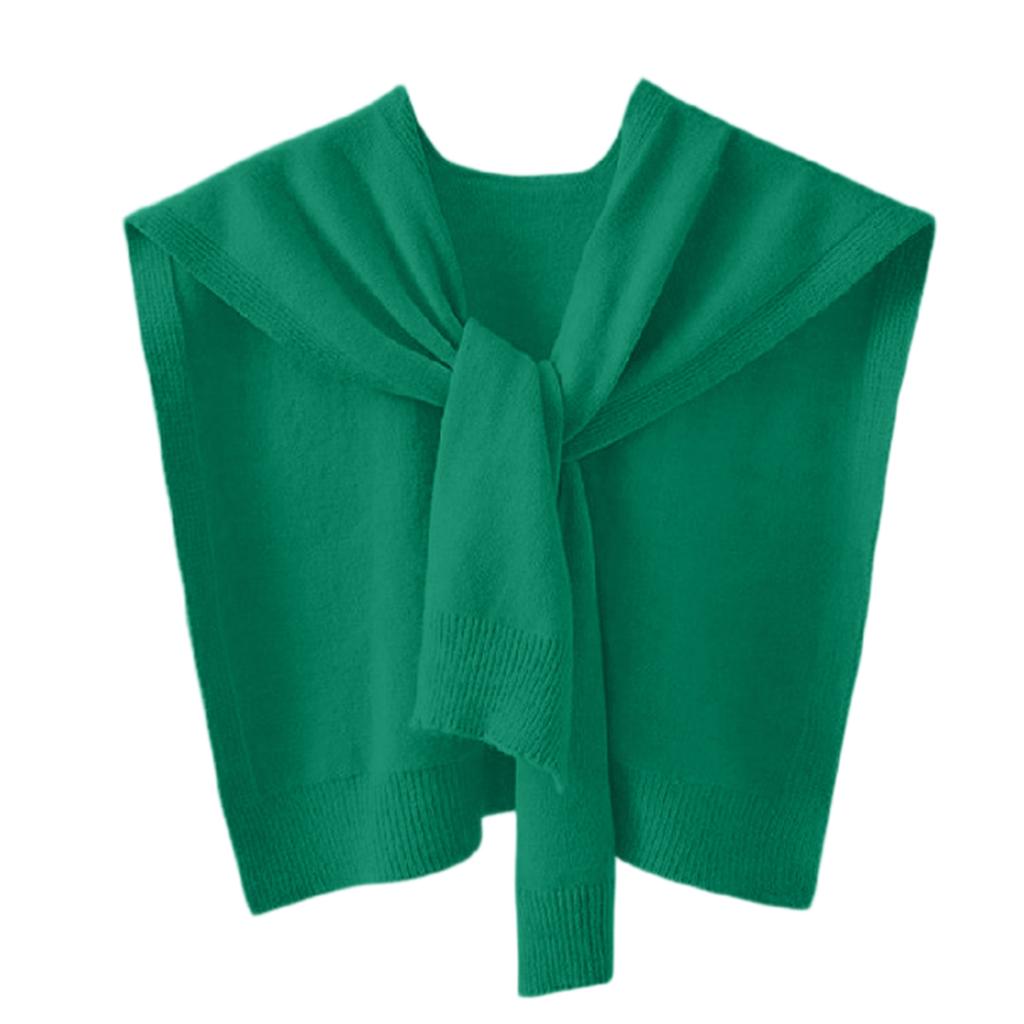Ladies' Fashionable Solid Color Western-style Knitted Outer Shawl
