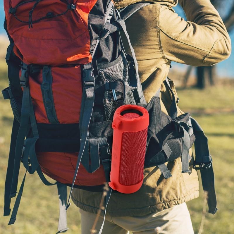 Silikon-Schutzhülle für FLIP 7 Wireless-Lautsprecher Schutzhülle Abnehmbarer Schultergurt
