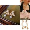 Fashionable Gold Small Bee Necklace And Earring Set With Layered Pearl Design For Women
