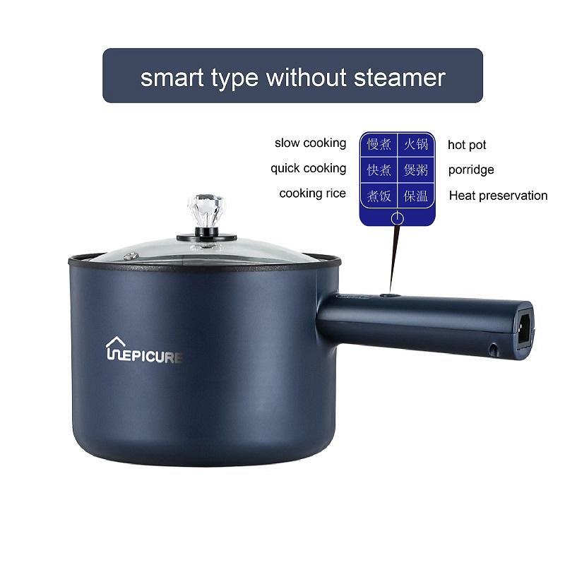 110V/220V Electric Non-stick Fry Pan Multifunction Dormitory Low Power Rice Cooker Portable Hot Keep Warm Pot 1.8L 110V бобровый