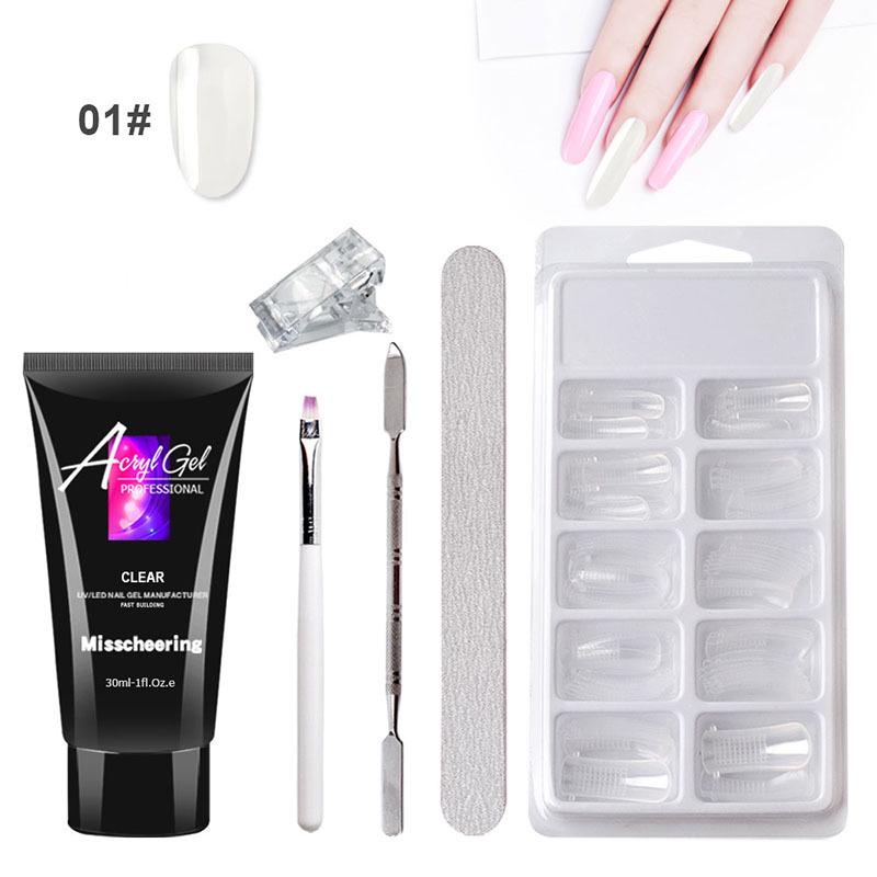 Painless Extension Glue Nail Art Paper Free Tray Quick Extension Crystal Nail Mold Painless Crystal Glue Set