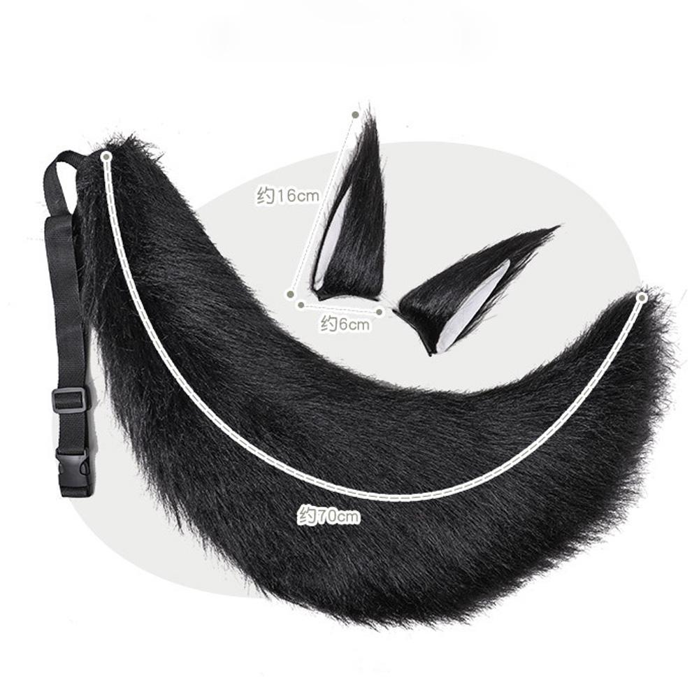 Animal Fox Furry Ear Headband Tail Furry Cosplay Lolita Cute Cat Ears Hairpin Tail Props